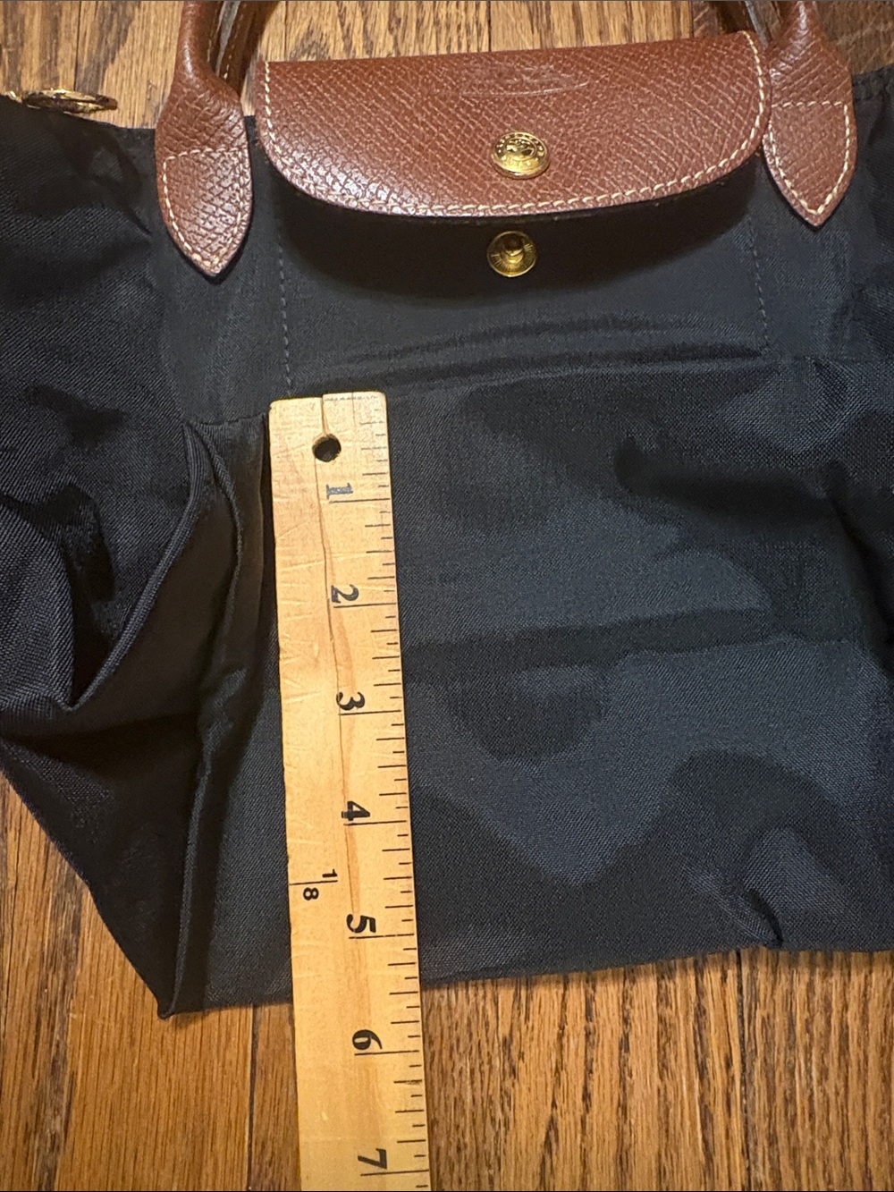 Longchamp mini black le pliage type "S" bag - Picture 10 of 10
